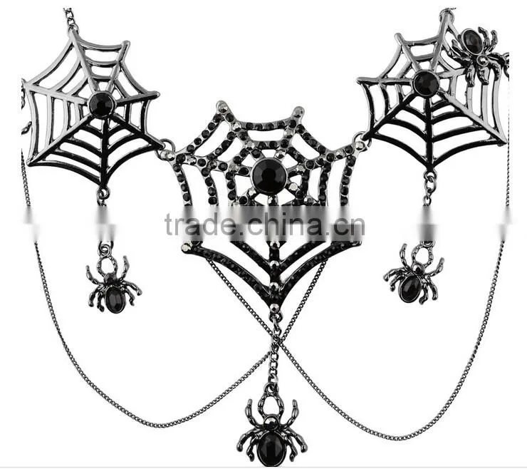 Rhinestone Spider Earrings and Necklace Set Spider Jewelry