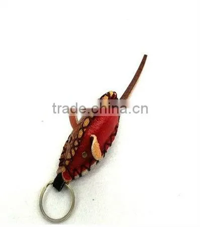 promotional gifts products handmade PU leather keychains leather key rings cute keyrings wholesale
