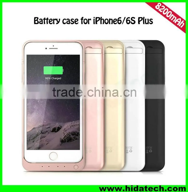 Hot Selling 8200mah Battery Power Case for iPhone 6 iPhone 6 Plus Backup Battery Phone Case