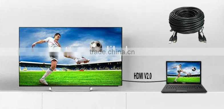 2.0 HDMI cable braided metal shell with ethernet support 3d 4K 2160p multiple media