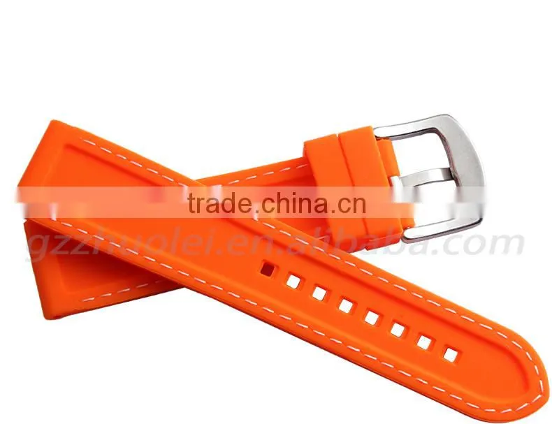 New Arrival Waterproof Muticolor Silicone Rubber WatchWrist watch Strap Band Replacement 22mm