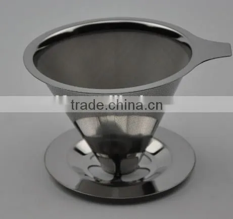 Coffee Dripper Stainless Steel Mesh Micro Filter