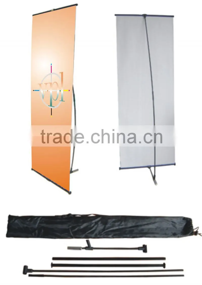 L shape roll up flex banner stand retractable indoor