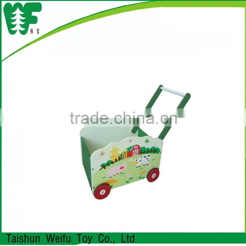 Hot sale wholesale wooden lovely baby doll stroller toy