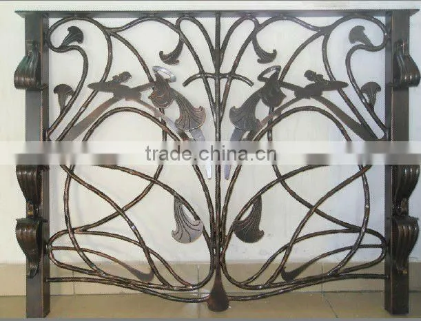 2015 Top-selling modern wrought iron balcony fence