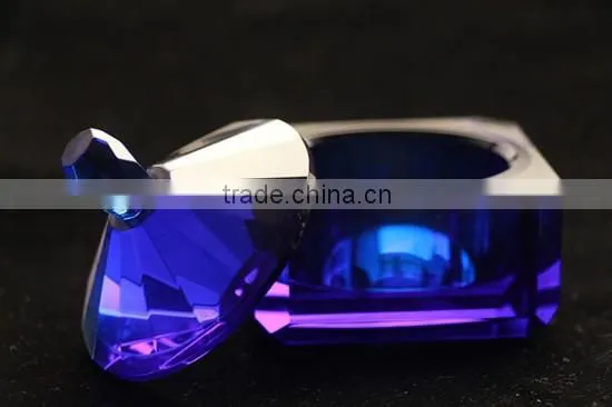 Nice Color Crystal Glass Sugar Bowl with Lit for Home Decoration