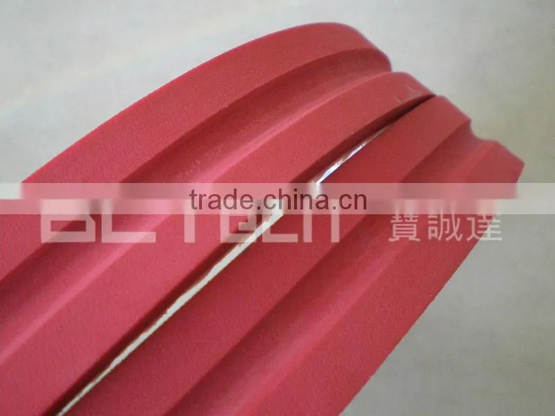 Timing Belt with grooving red rubber