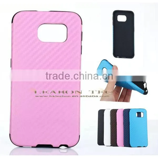 high quality ultrathin carbon fiber style Soft TPU Back Cover Case For Samsung Galaxy S6