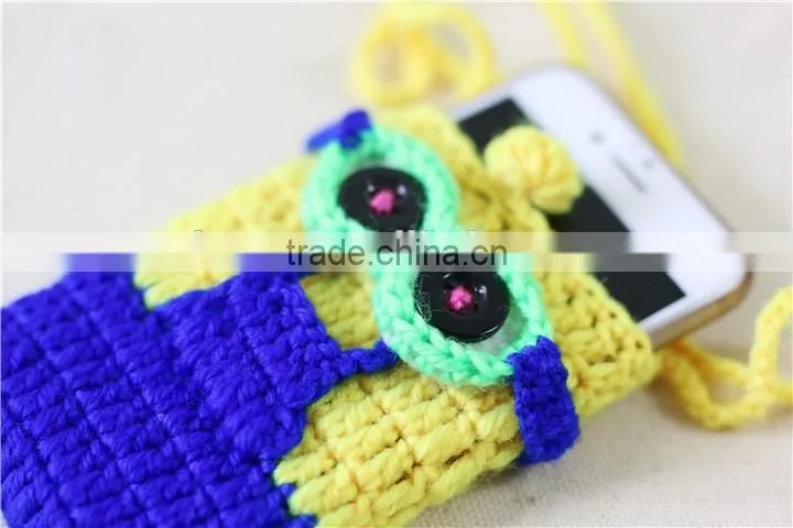2016 New 7*11cm 100% acrylic material knitted women purse