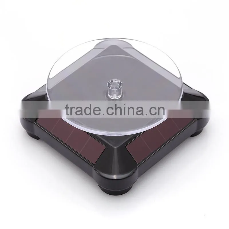 Jewerly small Solar turntable rotating display stand,Solar energy display shelf stationary display stand