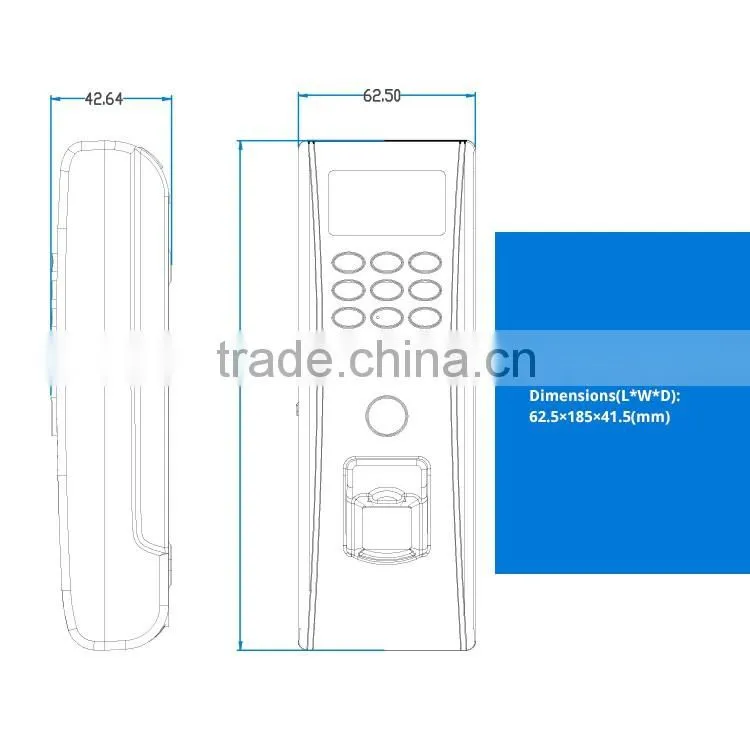 Nordson FR-W1600 IP65 Waterproof Fingerprint Access Control with Time Attendance Terminal