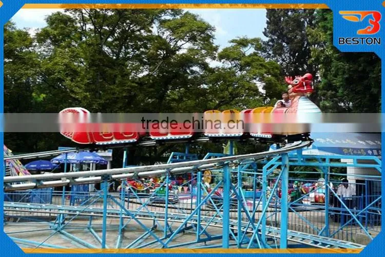 Thrilling theme park kids rides glide roller coaster for sale