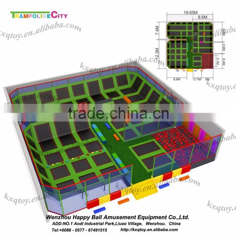 Big Cheap Square and Rectangular for kids and adults Indoor Trampoline Park