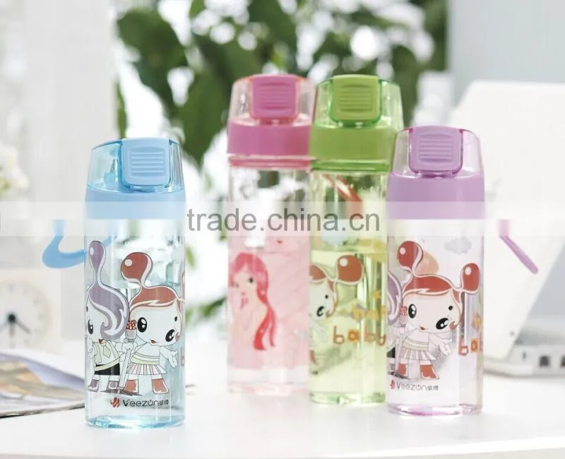 plastic sports bottle with straw/school water bottle for kids /kids water bottle