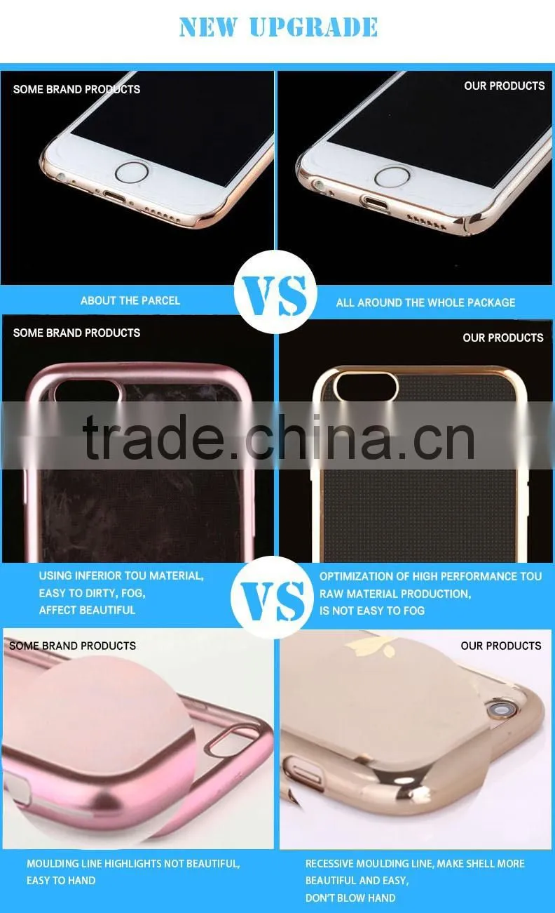 High quality accessories for iPhone 6 6s soft electroplating tpu cell phone cases