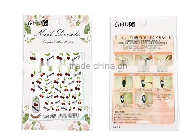 2016 New 3D Nail Art Sticker for Nail Water DecalsTips