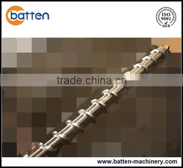 bimetallic recycling single extruder screw and barrel for PE film plastic machine