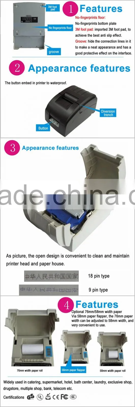 Dot Matrix Printers 400 dot/line Dot density 3.5 line/sec IDMP002
