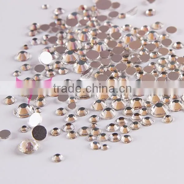 AB pink rose rhinestone,hot-fix flat rhinestone