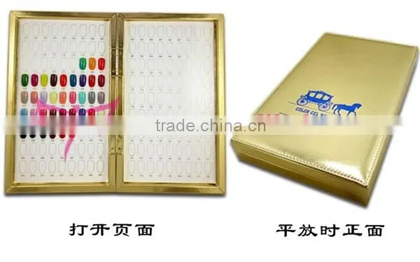 Rose color 162 space PU leather Nail Art Salon Color Chart Nail Gel Polish Display Book