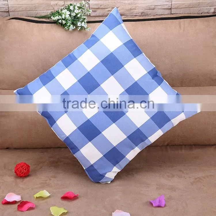 2015 new the plaid printed cotton pillowcases Creative home sofa cushion for leaning on