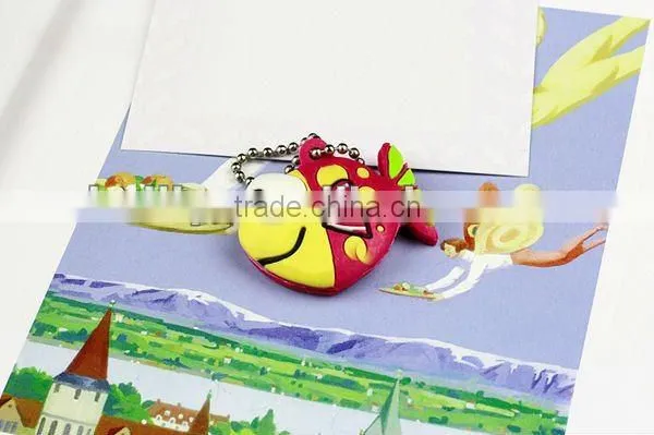 Cartoon Fish shape custom Soft PVC 3D key cap factory