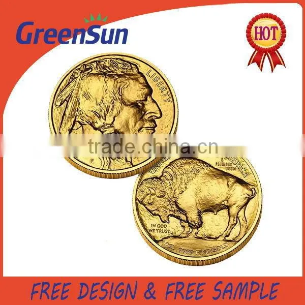 China factory price competitive 24k gold plating coin