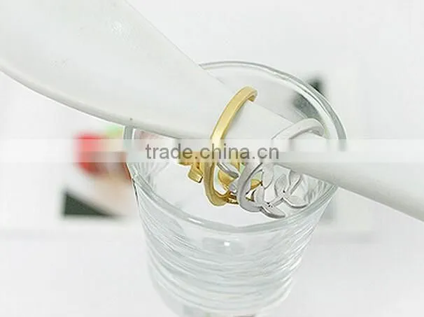 Hot sales Leaves shape adjustable Knuckle Midi infinity ring Ring