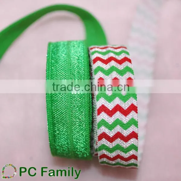 Wholesale 5/8" chevron printed fold over elastic FOE