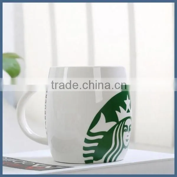 Grade A custom printing porcelain starbucks coffee mug