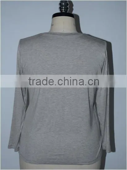 Ladies sequins transfer print t shirt