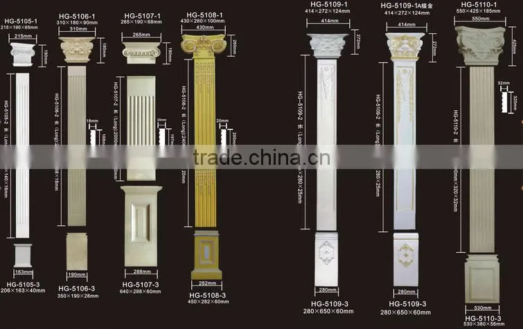 Factory price PU Roma column /pillarfor interior decoration