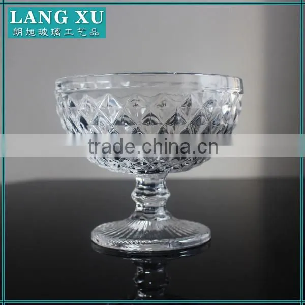 Artificial stripes carved glass ice cream cups Salad cups Party supplies Gifts
