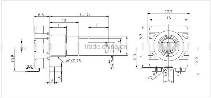F16E series Rotary Shaft Encoder Incremental type high accuracy Encoder in all dimensions