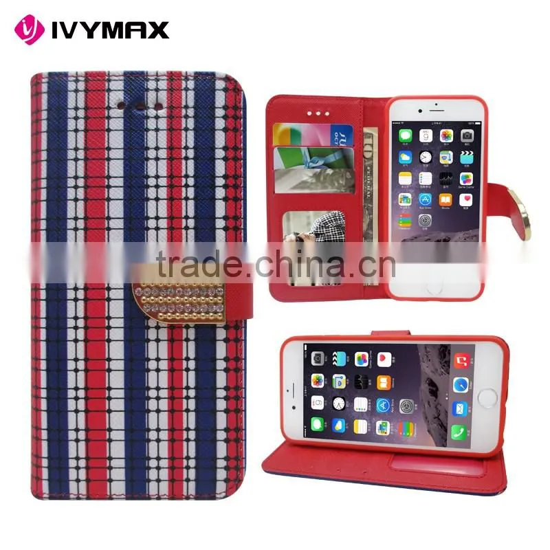Mix design mobile phone cover for iphone 6 case,wallet case for iphone 6s