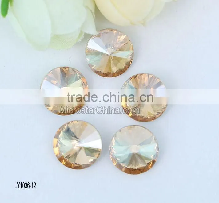 wholesale DIY pointed 6-30mm colorful crystal beads