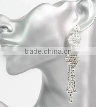 Latest Fashion Hot Sale Bling Fancy Crystal Earrings Wholesale J11032F01