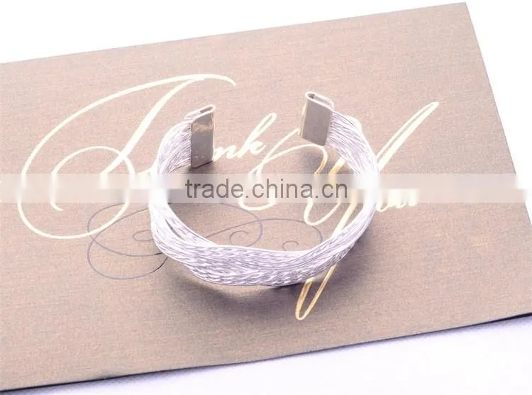 >>>European Style Women Girl Modern Jewelry Silver And Gole Plated Open Cuff Bangles Bracelets/