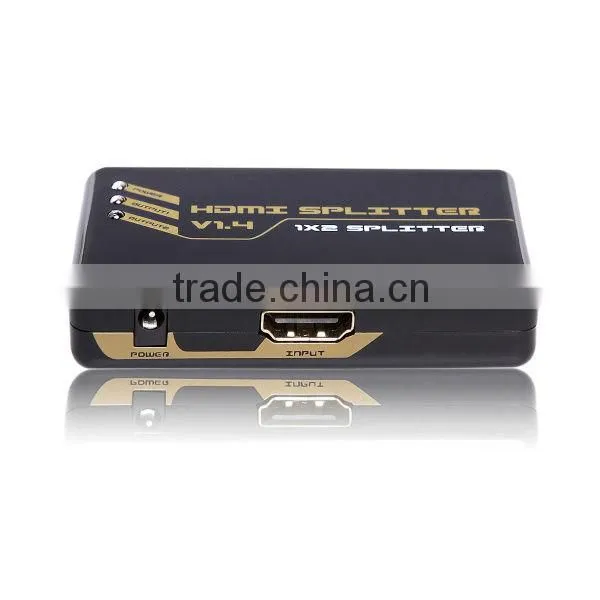 High quality hdmi splitter V1.4 1 in 2 out support 3D