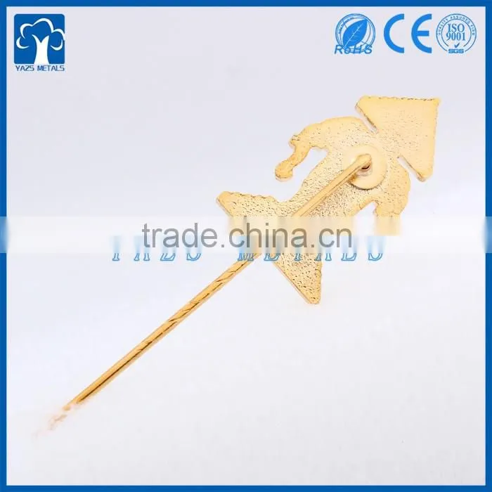 custom gold silver name stick pin brooch