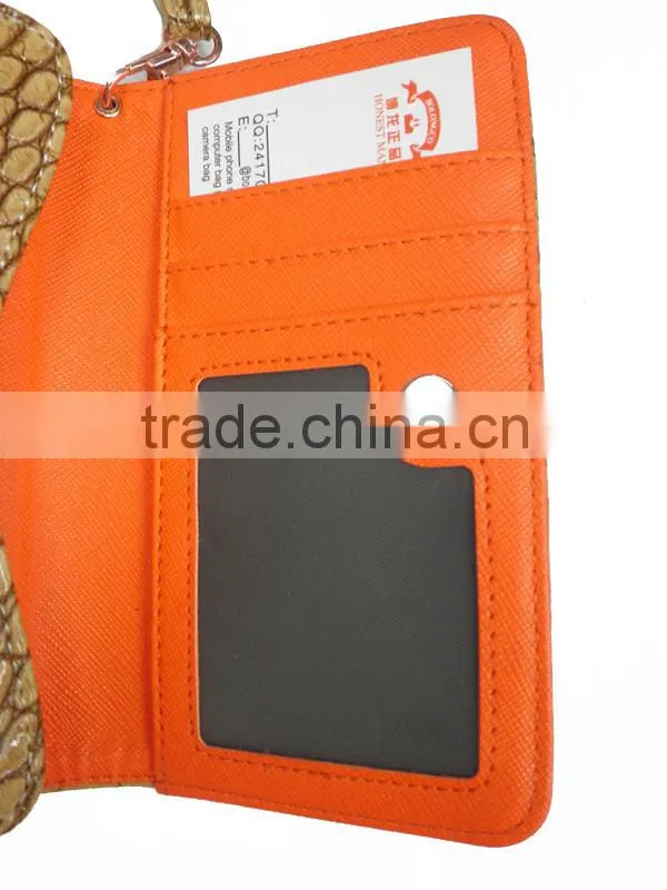 hot selling custom stylish leather 5.5 inch universal wallet phone purse for iphone 6 plus with card slots wholesale