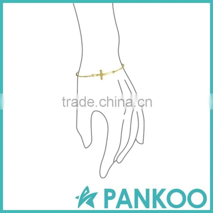 Cross Stackable Bangle Bracelet 925 Sterling