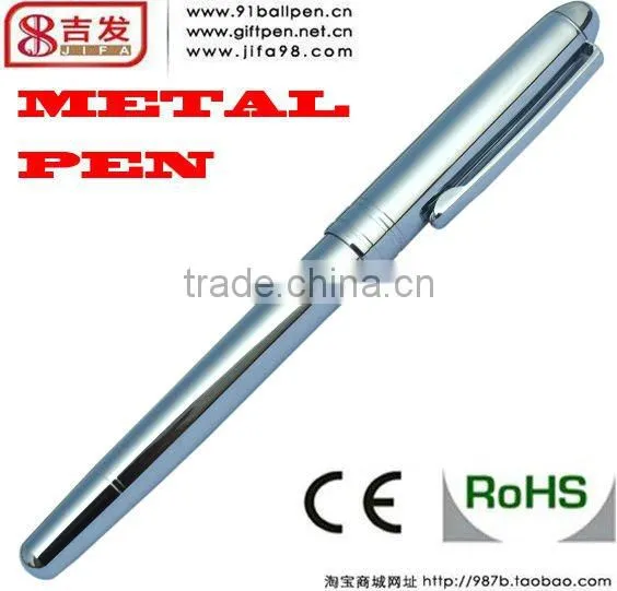 high quality black and white grid metal ball pen