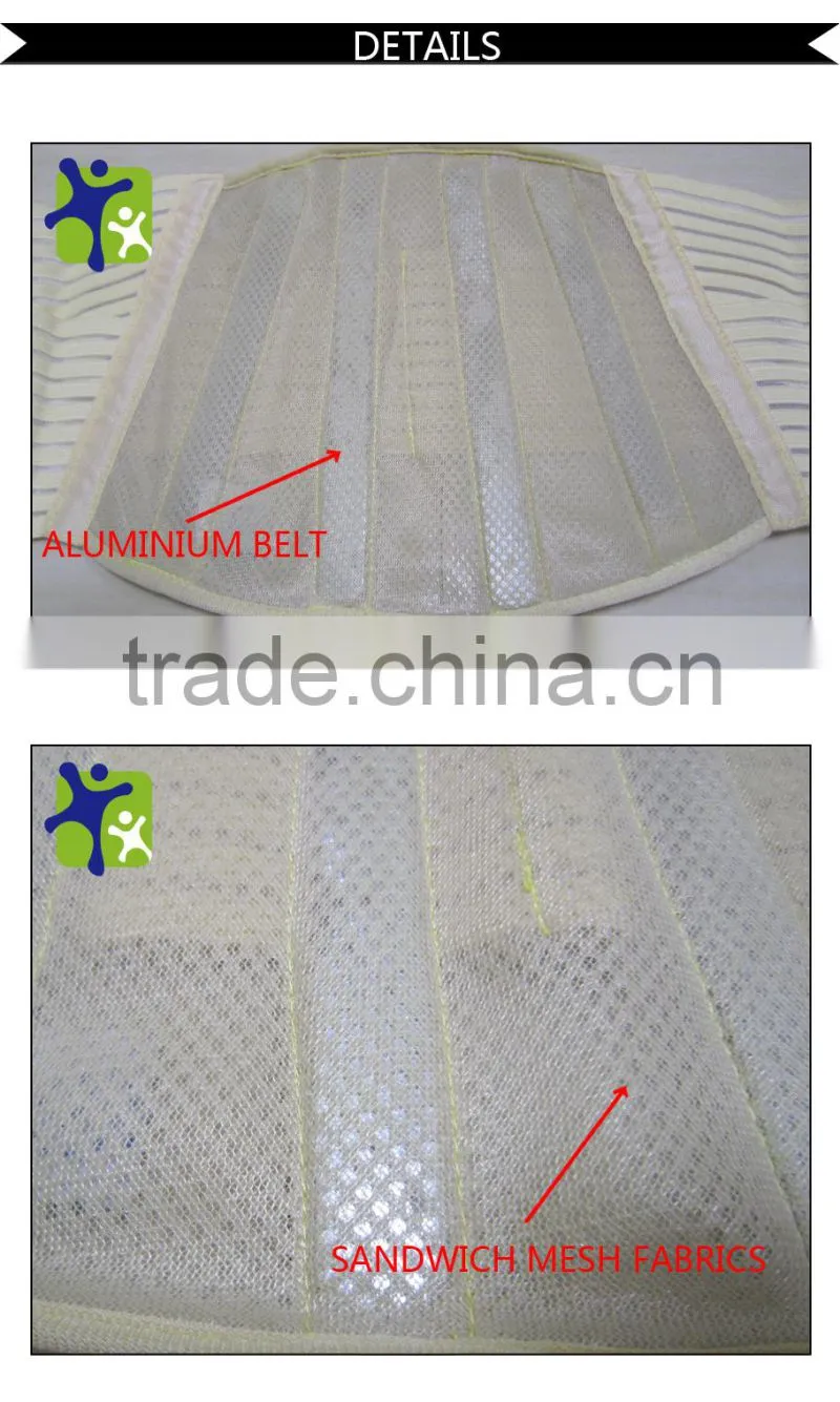 Breathable net lumbar support with strengthen belt, medical back support