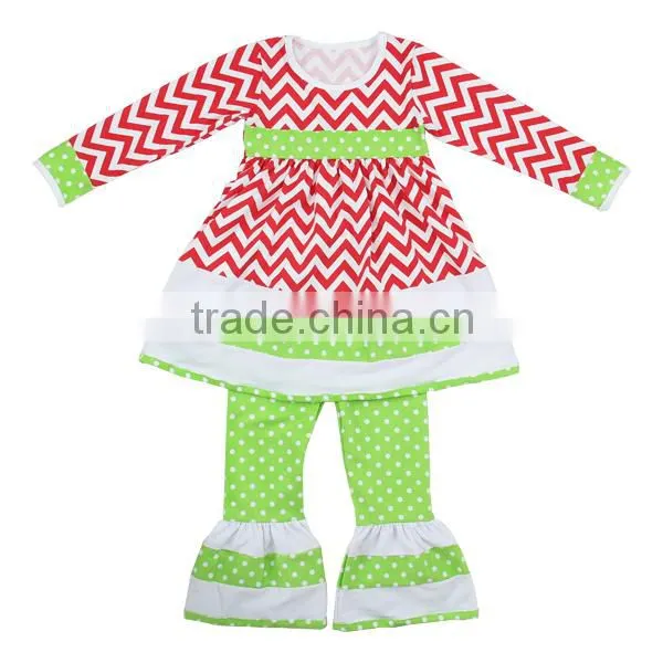 High quality girls polka dots pants christmas outfits chevron girl christmas outfits chevron christmas sets