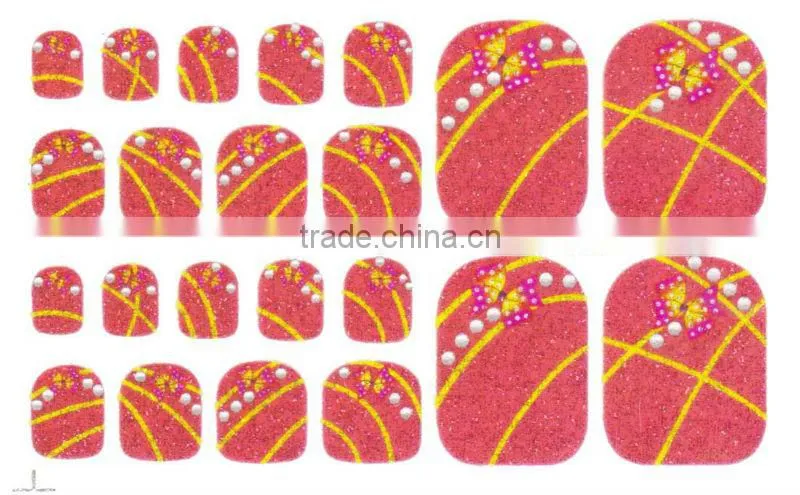 22pcs nail polish sticker toe nail art sticker
