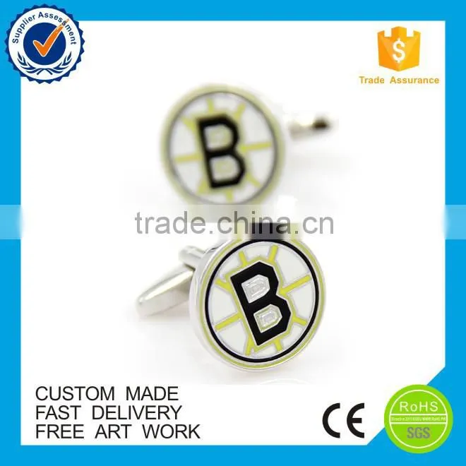 China made the brass metal round custom cufflinks