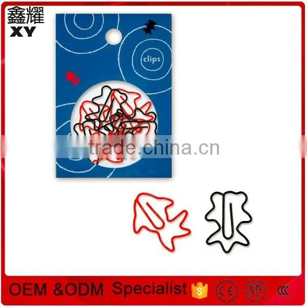 Metal wire stationery types of OEM design colorful paper clips