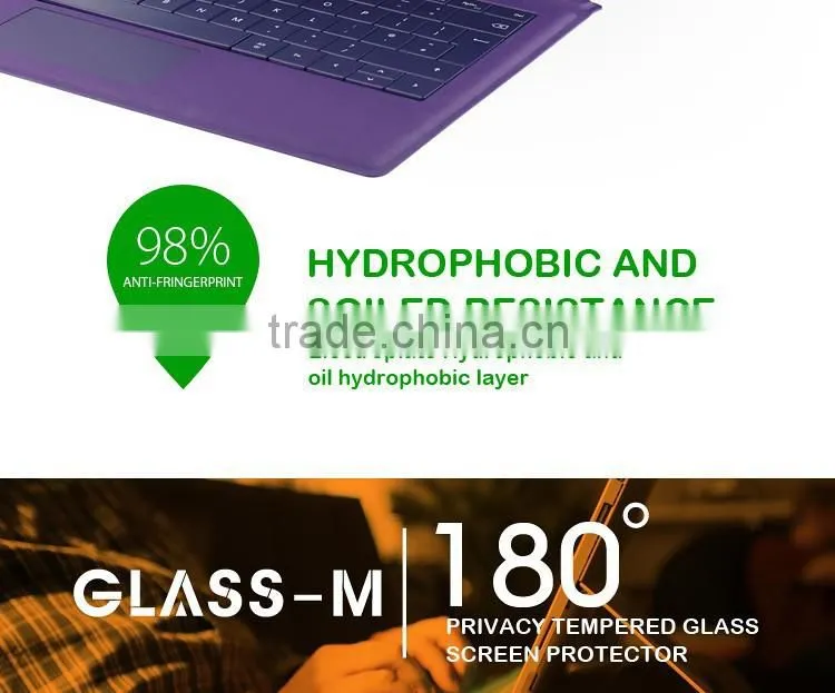 Premium privacy toughened glass screen case for Surface Pro 3