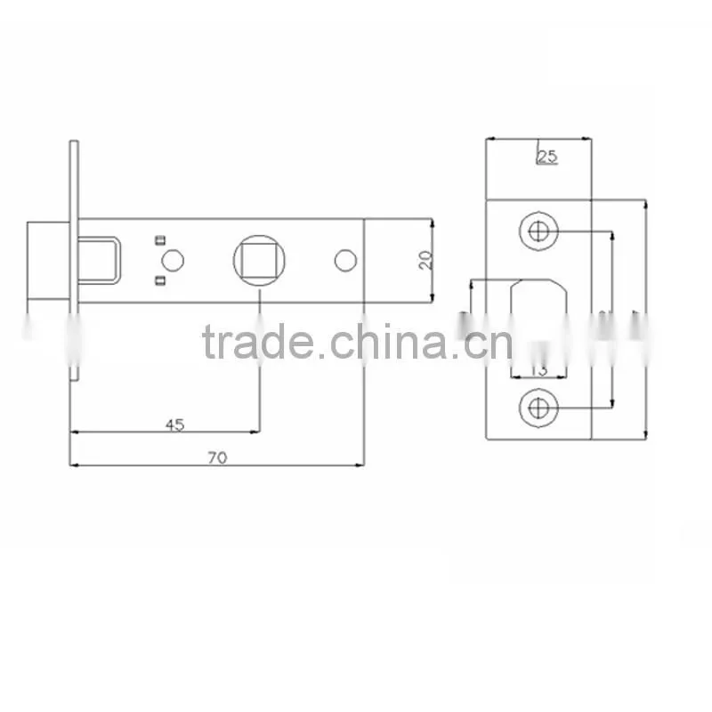 Outdoor lock and indoor lock of euro door lock